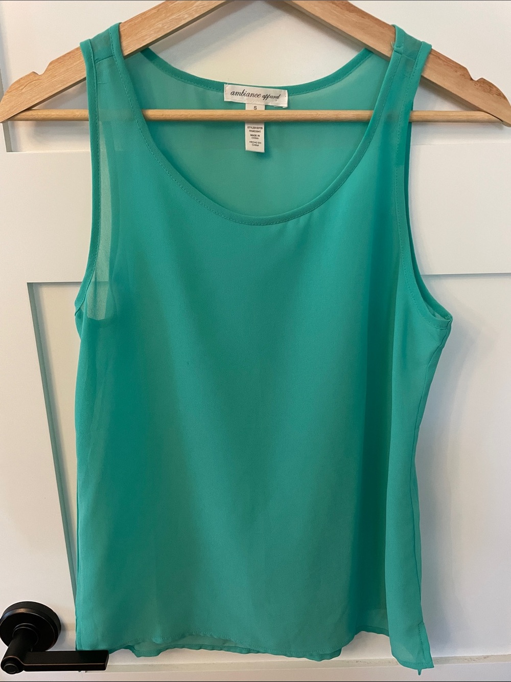 Ambiance Teal Sleeveless Tank Top